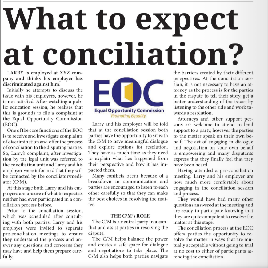 What to expect at conciliation?